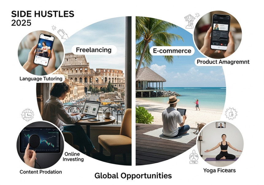 Discover the best side hustles in 2025 that can be done globally. From freelancing to e-commerce, explore opportunities to earn extra income no matter where you live.