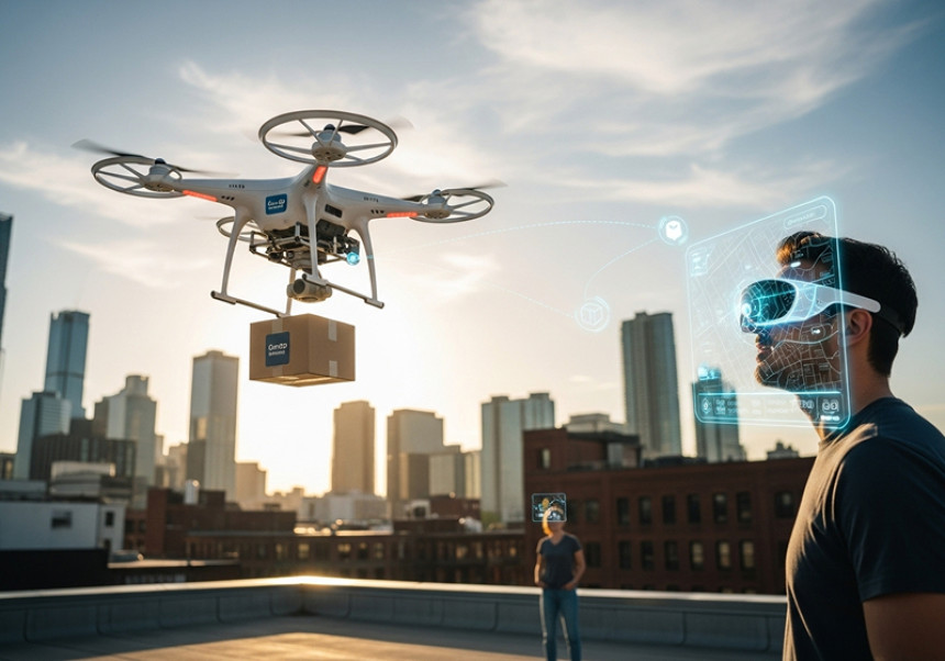 Drones and AR gadgets transforming delivery, navigation, and daily tasks