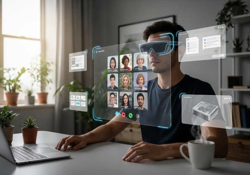 AR glasses being used for global communication in 2025