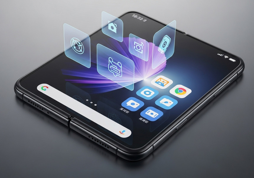 Foldable smartphone with advanced AI camera in 2025