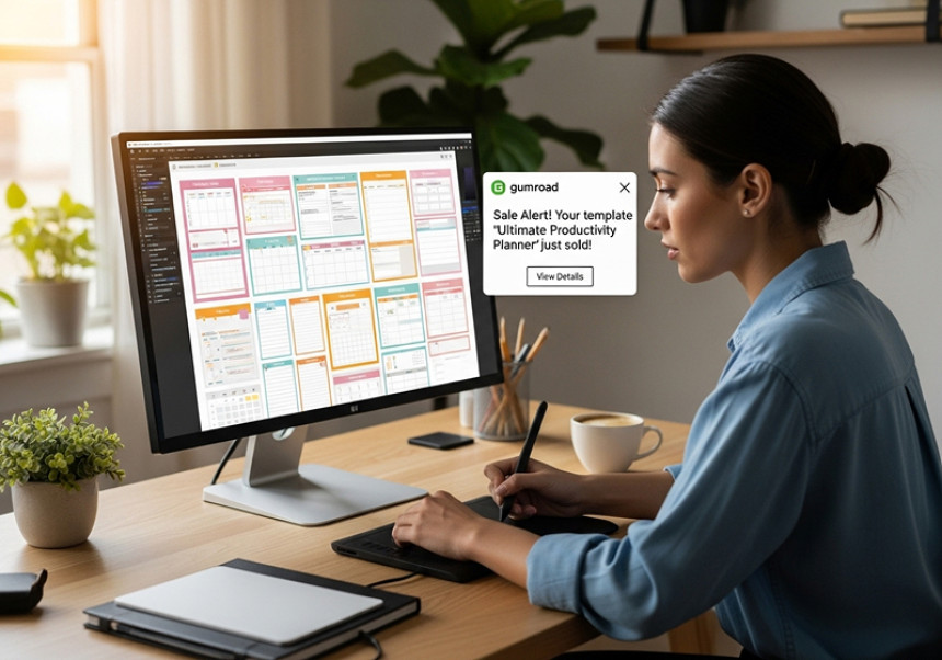Selling digital templates as a passive income stream