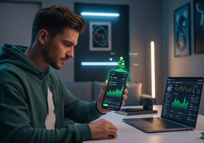 Passive income from crypto staking and peer-to-peer lending