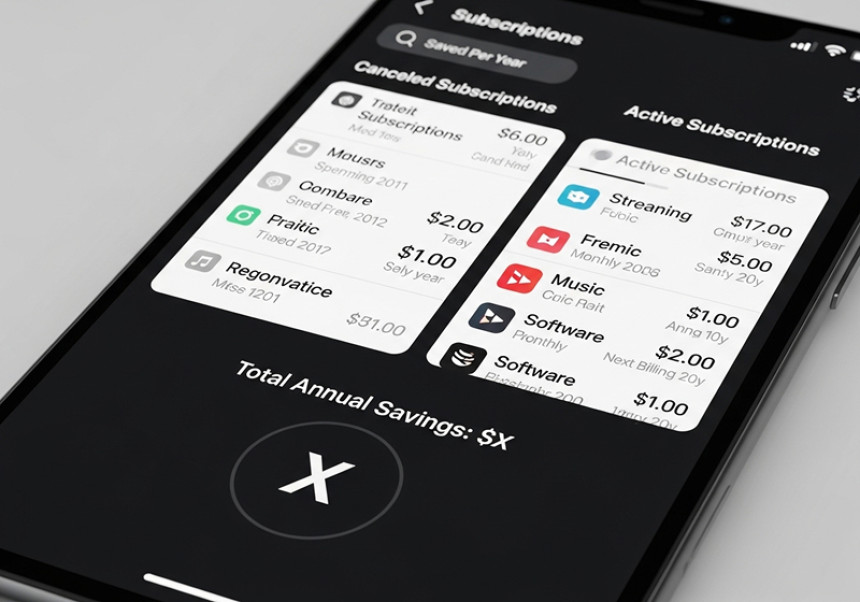 Apps managing subscriptions to reduce monthly financial waste