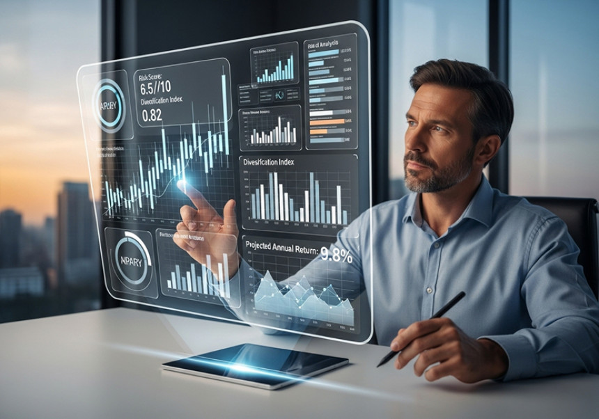 AI robo-advisor helping new investors with automated portfolios